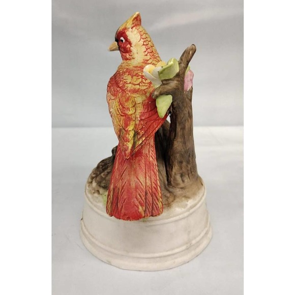 VTG Gorham Porcelain Red Cardinal Music Box,Plays Red Cardinal Sitting on Branch - Picture 4 of 5